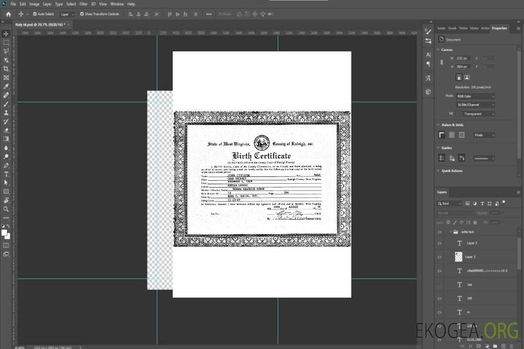 Acte de naissance aux États-Unis, Virginie-Occidentale template Acte de naissance aux États-Unis, Virginie-Occidentale template